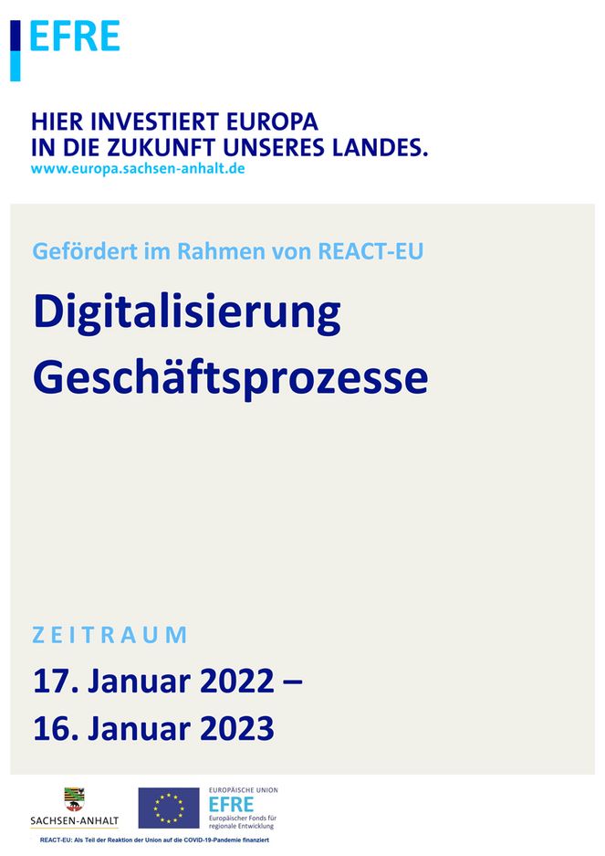 Förderprogramm für CNC-Werkzeugschleiferei Siegbert Kinne in Salzatal/ OT Bennstedt